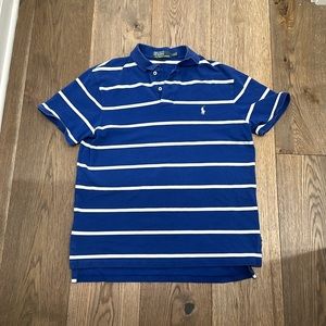 Polo blue and white stripped polo